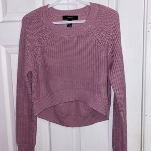 F21 Cable Knit high-low sweater